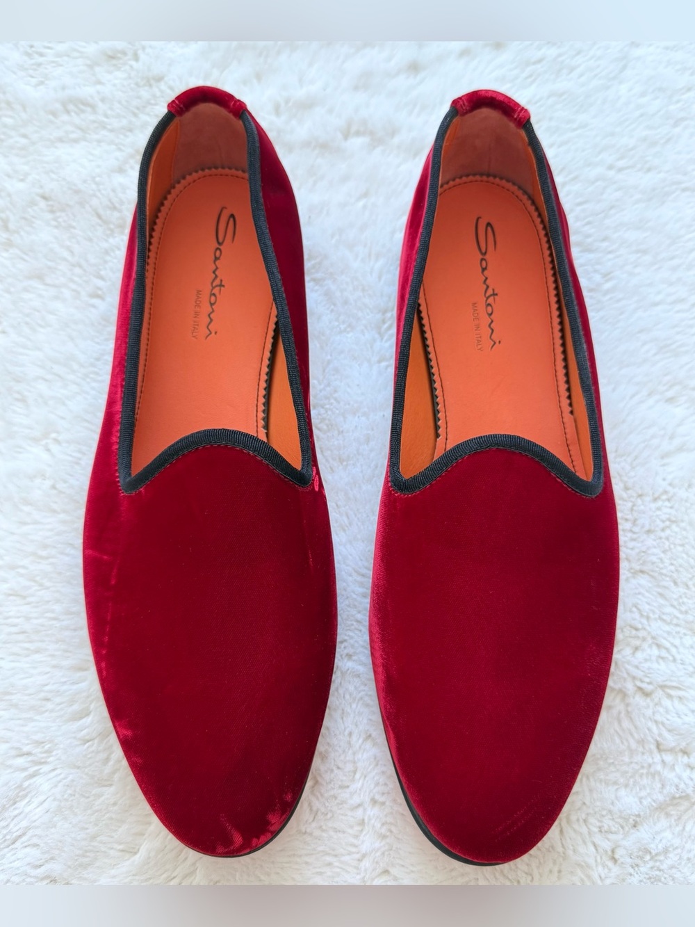 NEW!!! Santoni men velvet red loafers size 10 UK/11 US Authentic Retail 900$
